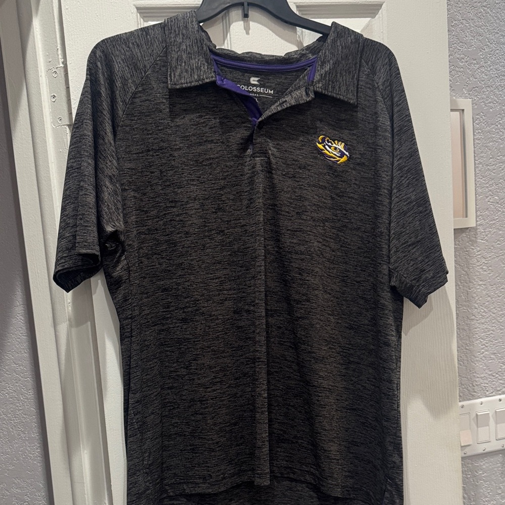 Colosseum Men's Charcoal Polo Shirt with Logo